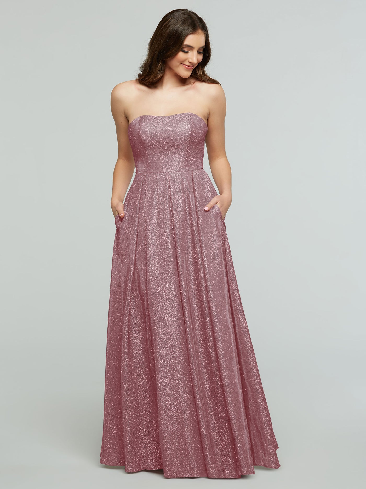 84014 - Tried On Sample - Glitter Knit A-Line with Pockets and Corset Back