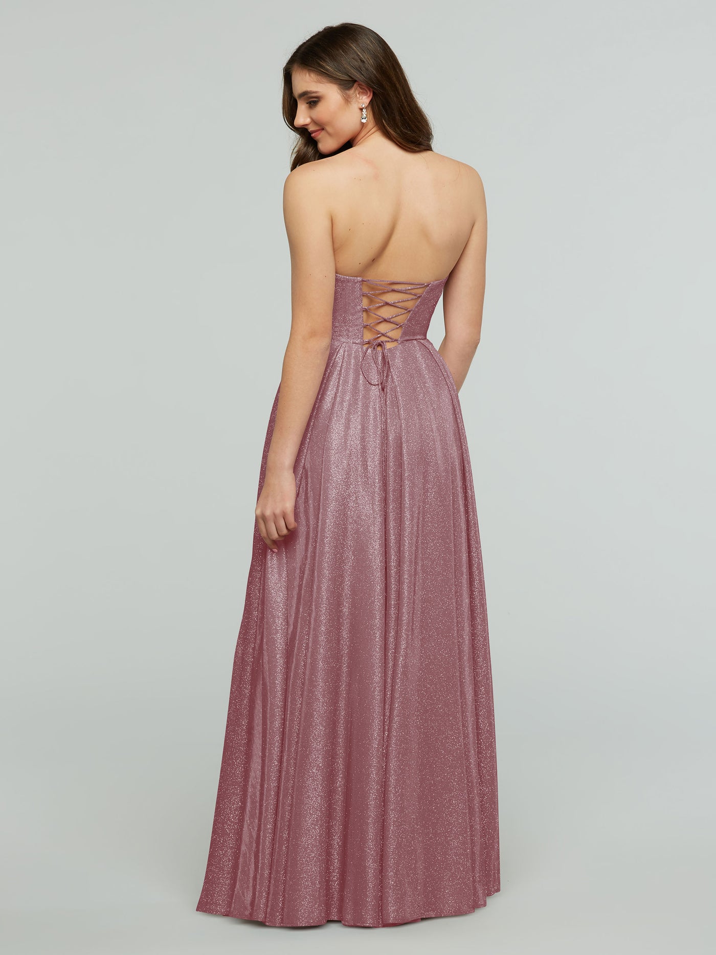 84014 - Tried On Sample - Glitter Knit A-Line with Pockets and Corset Back